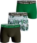 Björn Borg Boxershort Cotton Stretch - Onderbroeken - Boxer - 3 stuks - Heren - Maat M - Groen