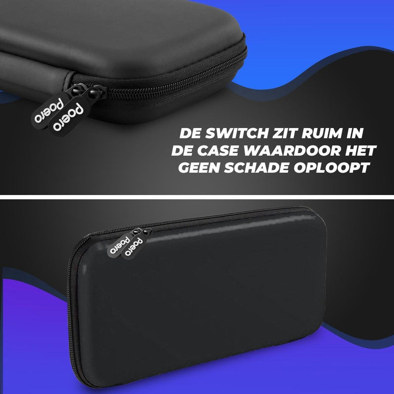 Nintendo Switch - Premium Opberghoes - Beschermhoes - Extra opbergvakken - Zwart